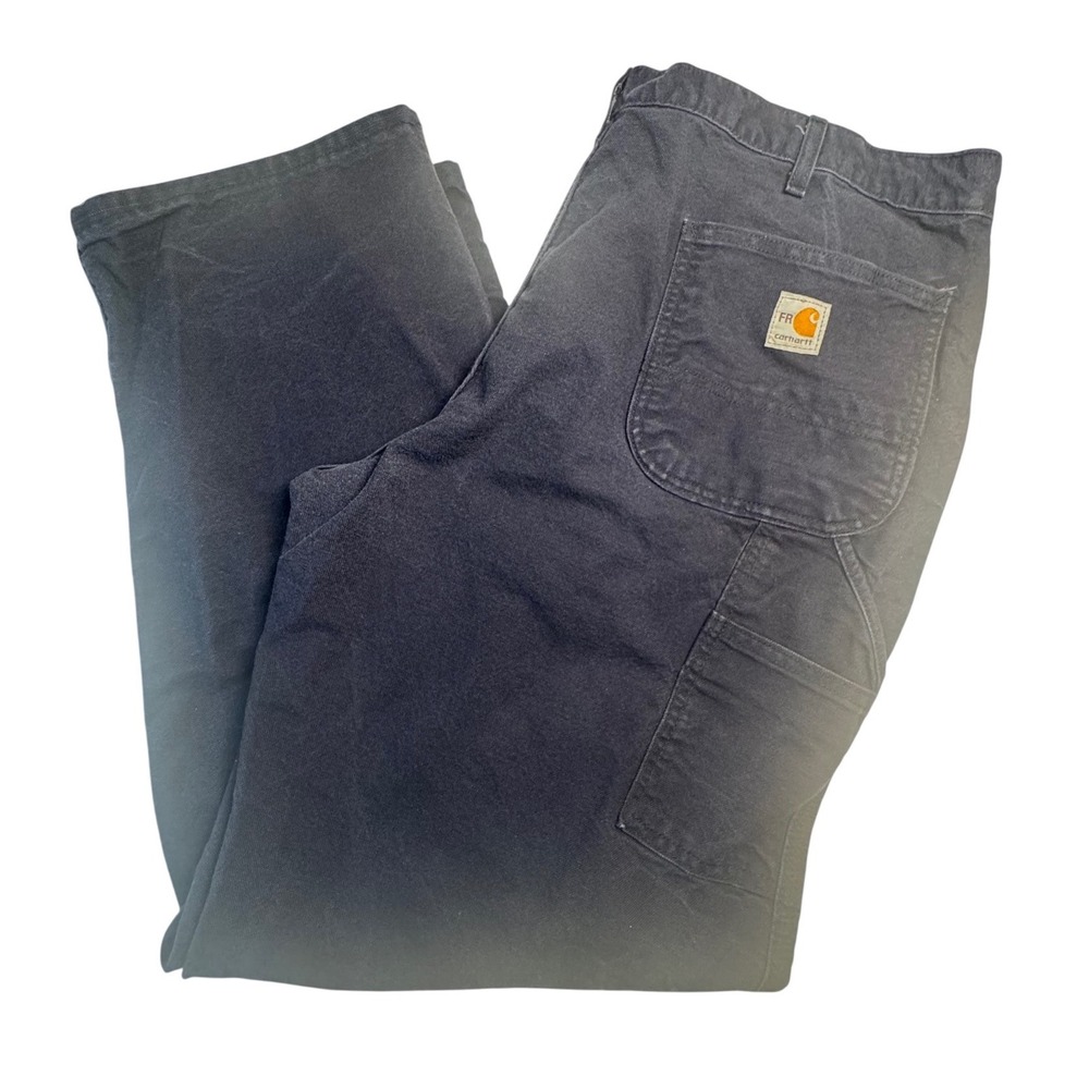 Carhartt FR Flame Resistant Work Pants Men 40x30 Navy CAT 2 ATPV 15 Carpenter